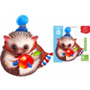 Collection ANIMALS. Ёжик с яблоком. 50 деталей.Р-р 30х25. Ср. р-р детали 4,5 см. 5+