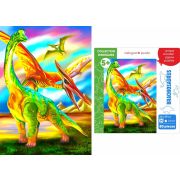 Collection DINOSAURS. Брахиозавр. 80 деталей. Размер 20 х 29см. Средний размер детали 3.5см. 5+