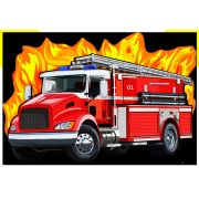 Collection TRANSPORT. Пожарная машина. 15 деталей. Размер 24 х 16 см. Ср. р-р детали 5см 3+