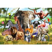 Collection ANIMALS. Животные Африки. 80 деталей. р-р 16 х 23 см. Средний р-р детали 2,5см 7+