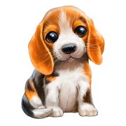 Collection ANIMALS. Джесси. 56 деталей. р-р 16 х 22см. Средний р-р детали 3,5см 5+