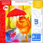 Collection ANIMATION. Кот под зонтиком. 93 детали. Размер 25 х 17,5 см.  Средний размер детали  3см  7+