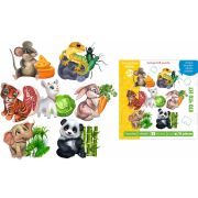 Collection ANIMALS.Животные кто что ест 2. 7 животных. Каждый пазл из 2хдет. Р-р  карточки 12 х 8см. Р-р дет 6 х 8см.14дет