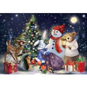 Collection ANIMATION. Новый год в лесу. 100 деталей. Размер 16 х 23 см. Средний размер детали 2,5 см  7+