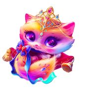 Collection ANIMALS.  Кошечка принцесса. 40 деталей. Размер 26 х 24 см. Средний размер детали 3 см