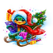 Collection ANIMATION.  Змея на санках. 70 дет. Размер 29 х 26 см. Ср. р-р детали 3 см. 7+
