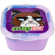 Игрушка Slime HERO Кот сиреневый 60 г