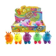 1toy Ё-Ёжики, цветная зебра со светом, с тянучкой, 10см, д/б
