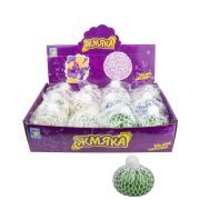 1toy Мелкие пакости, жмяка в сетке с блестками, 7см, 6 цветов, 12шт в д/боксе