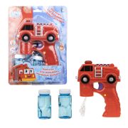 1toy Мы-шарики! пистолет на батар. Пожарная машина с мыл.пузыр., свет, звук,  118 мл., блистер, цвет в ассорт