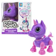 1TOY RoboPets, интерактивная игрушка Робо-единорог фиолетовый (mini), свет,звук, движение,