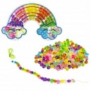 1TOY наб.бусин.«Bijou DIY» радуга 15*10см, 160 бусин, в пакете с хедером