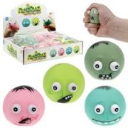 1toy Пучеглаз-антистресс салатовый «Зомби» 5,5х5x4,7 см