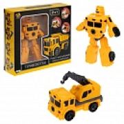 1toy Тракботы робот-трансформер Автокран, 10 см, коробка с окном