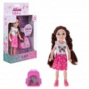 Alisa Little Love. Кукла 15,2 см (брюнет., с портфелем), в кор. 11х4,3х15 см