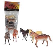 1toy «В мире животных» наб.игр.лошадей 6 шт х 10 см. в упаковке ПВХ с хедером