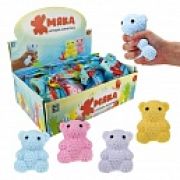 1toy Жмяка мишка в розах со светом, 8*6 см, 4 цвета, цветной пакет с подвесом, 12 шт в д/б (извините, гиперссылка на картинку отсутствует)
