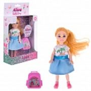 Alisa Little Love. Кукла 15,2 см (блонд. с хвостиком, с портфелем), в кор. 11х4,3х15 см
