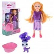 Alisa Little Love. Кукла 15,2 см (блонд., с питомцем и переноской), в кор. 11х4,3х15 см