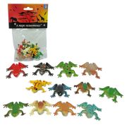 1toy «В мире животных» наб.игр.лягушек 12 шт х 5 см. в упаковке ПВХ с хедером