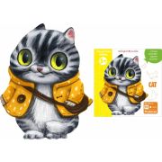 Collection ANIMALS. Кот в курточке. 53 детали. Размер 20 х 25см. Средний размер детали 4 см 5+