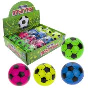 1toy мячик-прыгун ПВХ 5,5 см,  футбол, со светом, цвета в асс.